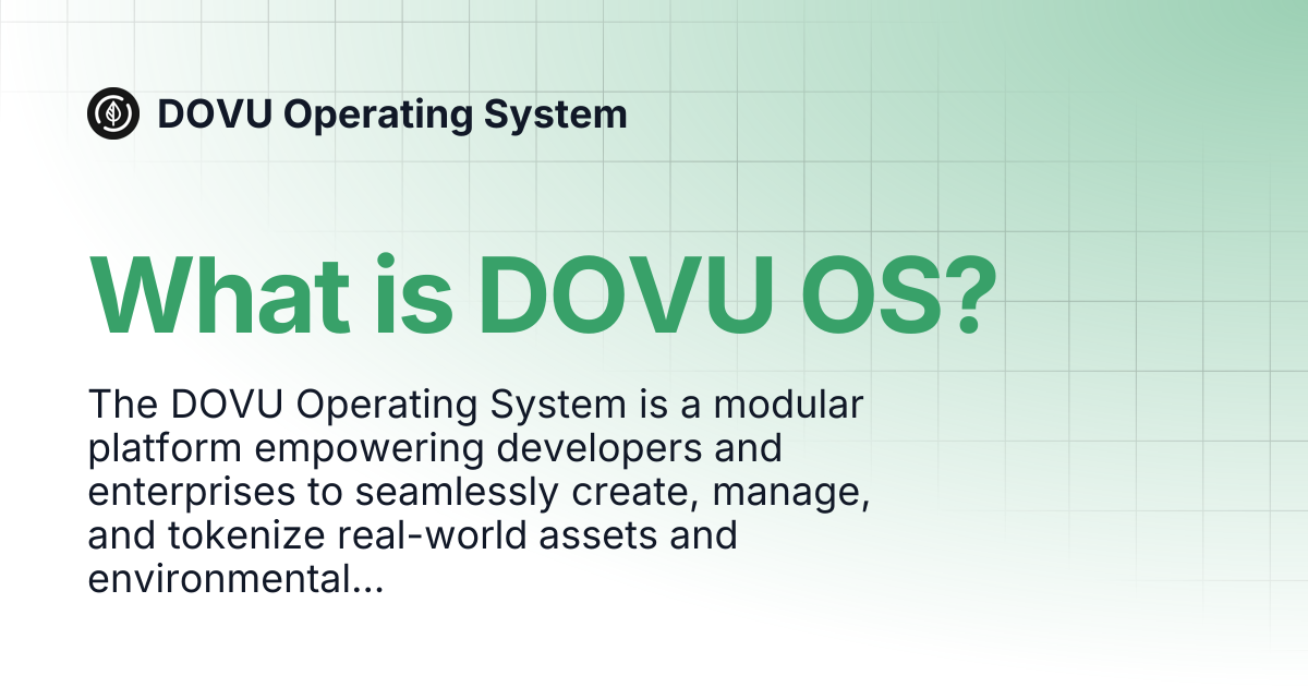 What is DOVU OS? | DOVU Operating System